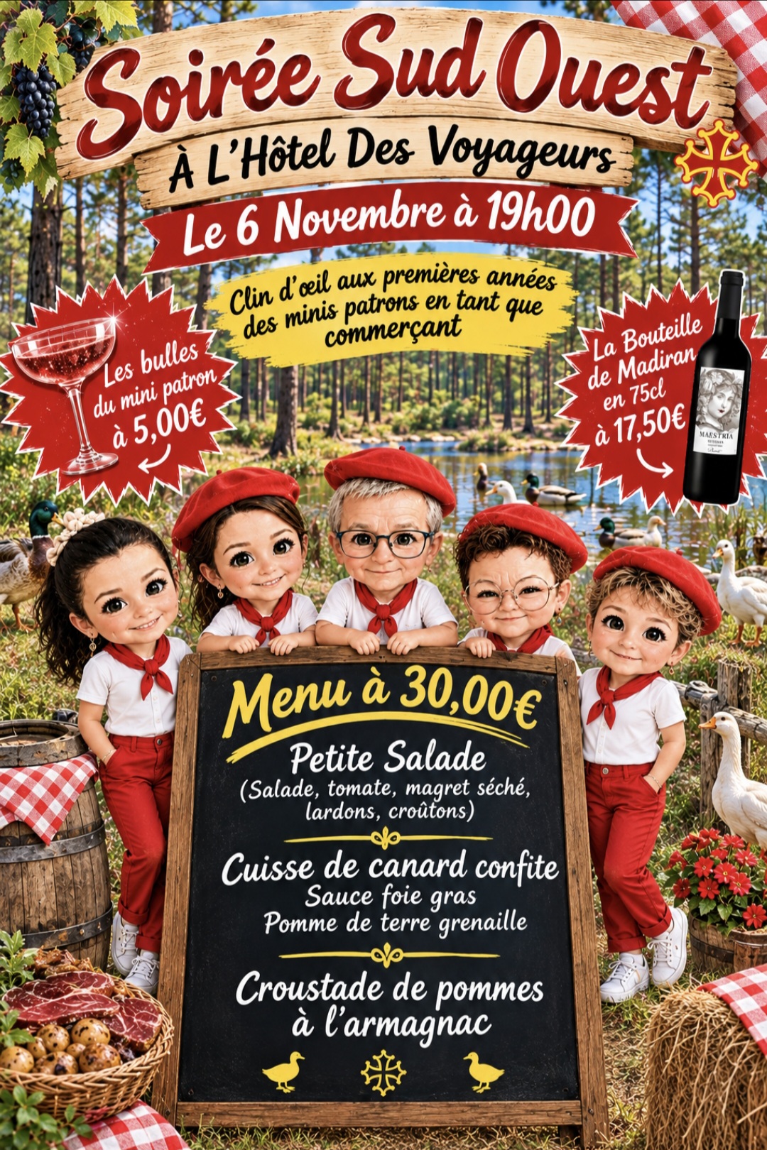 Repas Hotel des voyageurs 6 novembre